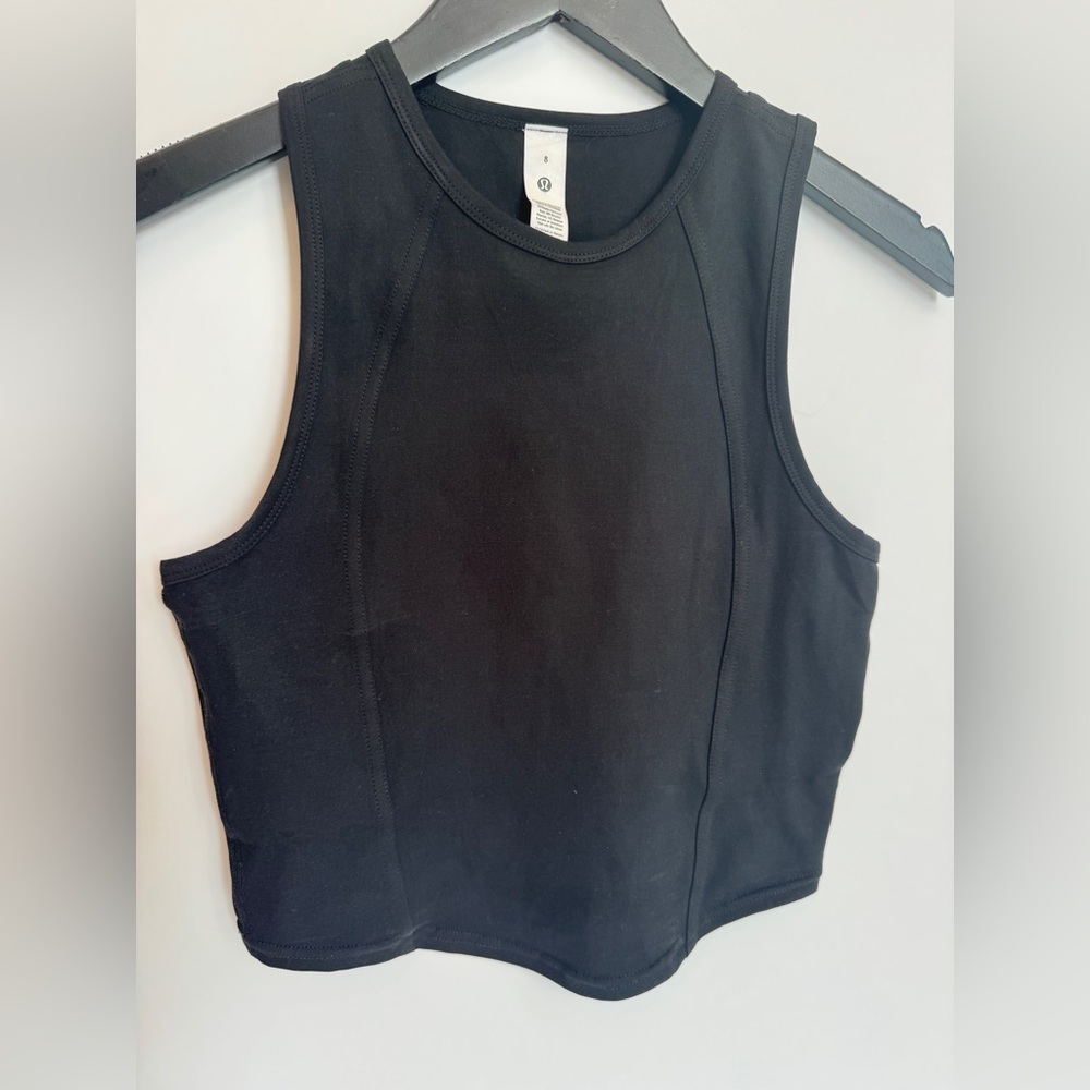 lululemon athletica Black High-Neck Cropped Tank